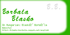 borbala blasko business card